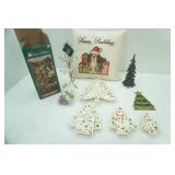 Christmas Decor and Ceramic Dishes
