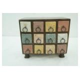 12-Drawer Stone Front Small Chest. 10"x5.5"x9"