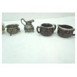 Vintage Silver-Plate Creamer & Sugar, Vintage Nasco Japan Pottery Creamer & Sugar and More