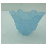 Vintage Blue Satin Glass Lamp Shades