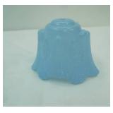 Vintage Blue Satin Glass Lamp Shades