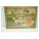 Antique Needlepoint 15x11.