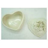 Heart-Shaped Porcelain Bisque Jewelry Box