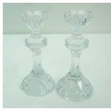 Mikasa Czech Crystal Candle Holders 7" tall