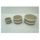 Vintage Robinson Ransbottom (RRP Co.) Stoneware Nesting Crocks