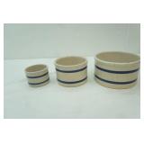 Vintage Robinson Ransbottom (RRP Co.) Stoneware Nesting Crocks