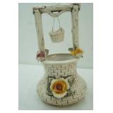 Vintage Capodimonte Porcelain Wishing Well