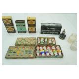 Vintage Spice Tins, Vintage Bisque Dolls "Penny" dolls in Original Boxes