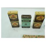 Vintage Spice Tins, Vintage Bisque Dolls "Penny" dolls in Original Boxes