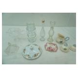 Vintage Avon Perfume Bottle-Regency, Avon Topaz Clear Glass bottle, Clear Glass Snowman Canister and more