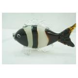 Murano-Style Hand-Blown Art Glass Fish Figurine