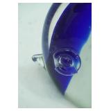 Vintage Hand-Blown Art Glass Fish Figurines. Murano-Style Angelfish Set 4ct