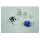 Art-Glass Figurines and Paperweights. Teddy Bear, Owl, Starfish, Bird, Candy