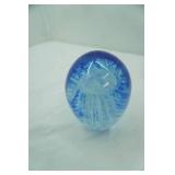 Murano-Style Hand-Blown Art Glass Jellyfish Paperweight