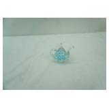Joe Rice St. Clair Hand-Blown Art Glass Teapot Paperweight. 4"x4"