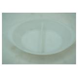 Vintage Glasbake Divided Dish. USA. Oval. 12"x8.5"x2"