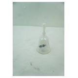 Vintage Fenton Hand-Painted Satin or Opaline Glass Bell