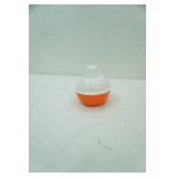 Vintage MCM (Pyrex-Type) orange covered bowl