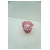 Fenton Cranberry Opalescent Hobnail Glass Vase