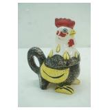 Hand-Painted Ceramic Rooster Pitcher or Creamer