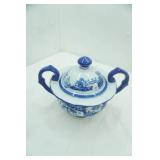 Victoria Ware Ironstone Flow Blue Tureen Casserole