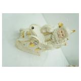 Lenox Florentine & Pearl Santa Teapot. 24K Gold Accents and Faux Pearls