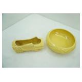Vintage McCoy Yellow Planters
