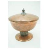 Vintage Copper-Plated Brass Tureen or Serving Bowl