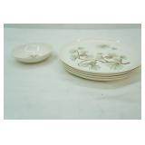 Vintage Stetson Marcrest Misty Pine Pattern Bowl and Dinner Plates. Ovenproof Dinnerware