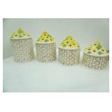 Sunflower Ceramic Canister Set of 4