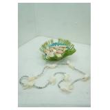 Ceramic Shell Basket and Shells