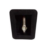 Elgin | Elegant Two-Tone Oval Quartz Watch for Ladies