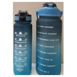 Water Bottle Duo Pack - Blue & Green - (1) 64 oz & (1) 27 oz (View Photos)