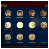 Lot of Tribute Coins w/ Cases - Gold, Silver
