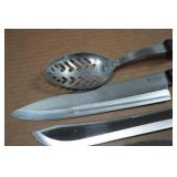 Vintage Cutco Knives and Slotted Spoon