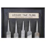 Novelty Framed Files "Leisure Time Filing"