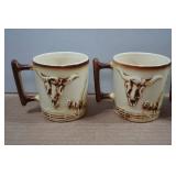 Vintage Western McCoy Coffee Pitcher and Mugs