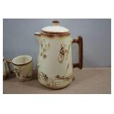 Vintage Western McCoy Coffee Pitcher and Mugs