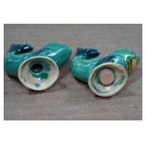 Vintage Salt & Pepper Shaker Set - Blue/Green Fish