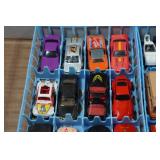 Hot Wheels Die Cast Cars in Storage Trays
