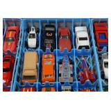 Hot Wheels Die Cast Cars in Storage Trays
