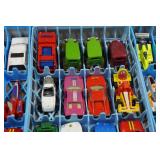 Hot Wheels Die Cast Cars in Storage Trays
