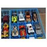 Hot Wheels Die Cast Cars in Storage Trays