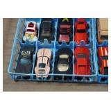 Hot Wheels Die Cast Cars in Storage Trays