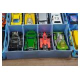 Hot Wheels Die Cast Cars in Storage Trays