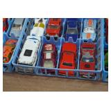 Hot Wheels Die Cast Cars in Storage Trays