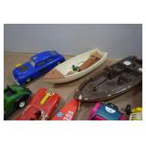 Assorted Plastic Toy Cars and Boats