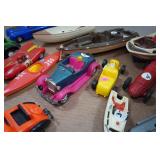 Assorted Plastic Toy Cars and Boats