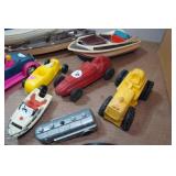 Assorted Plastic Toy Cars and Boats