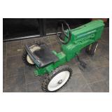 Vintage Cast Iron John Deere Pedal Tractor Ride-On Toy